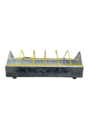 1 Feet Galvanized Metal Feed Tray with Wire Guard