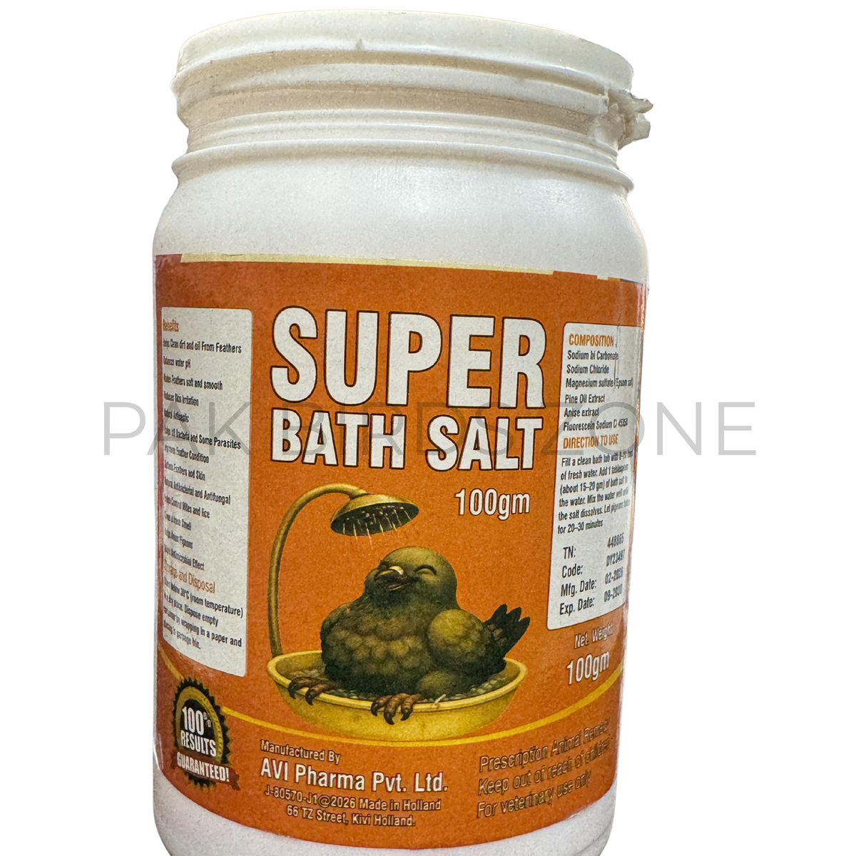 SUPER BATH SALT (100gm) – Premium Avian Care for Clean Feathers & Parasite Protection