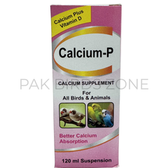 Calcium-P Suspension (120ml) – Premium Calcium Plus Vitamin D Supplement for All Birds & Animals