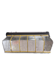 1 Feet Galvanized Metal Feed Tray with Wire Guard