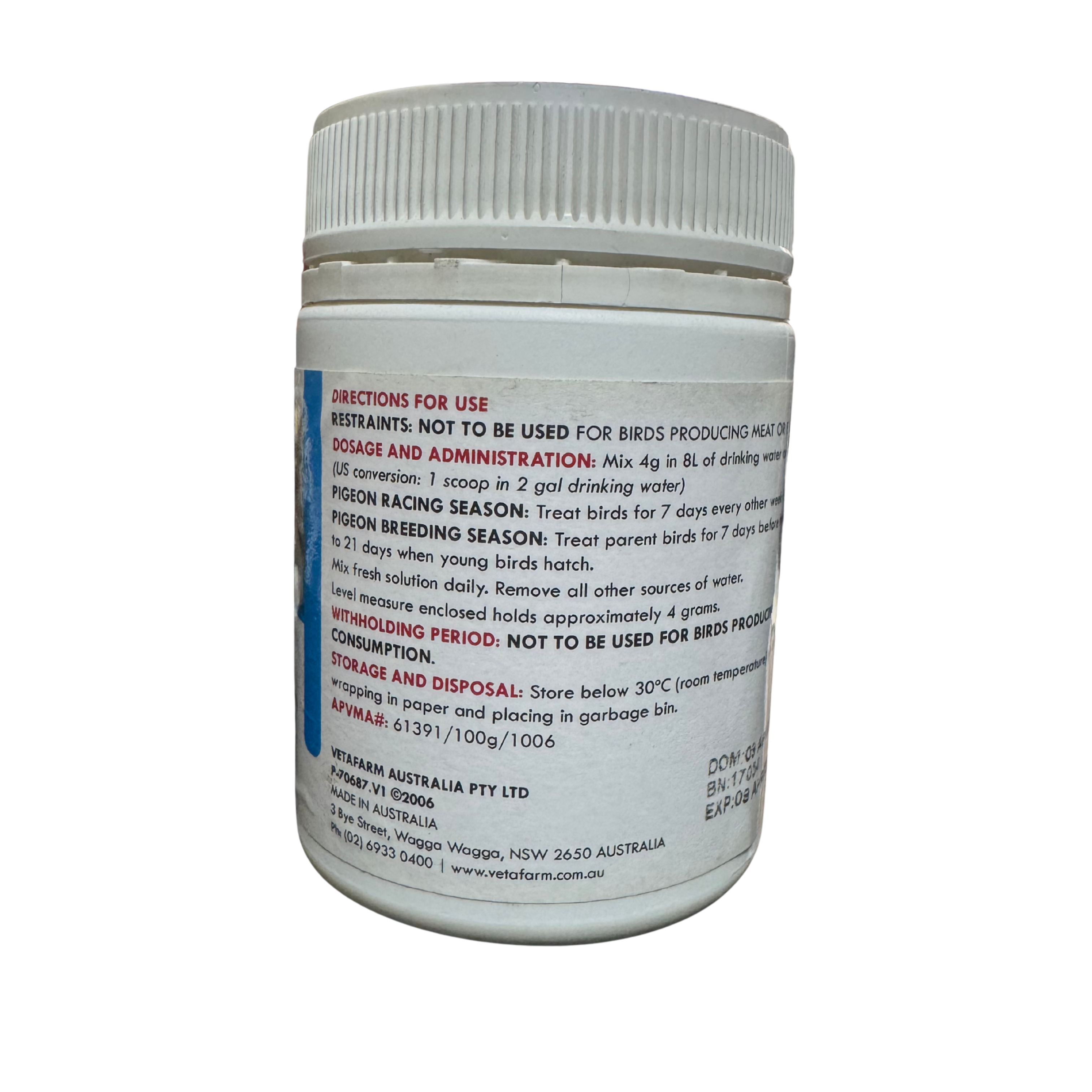 Vetafarm Ronivet-S Canker Treatment for Pigeons (100g / 3.5oz)