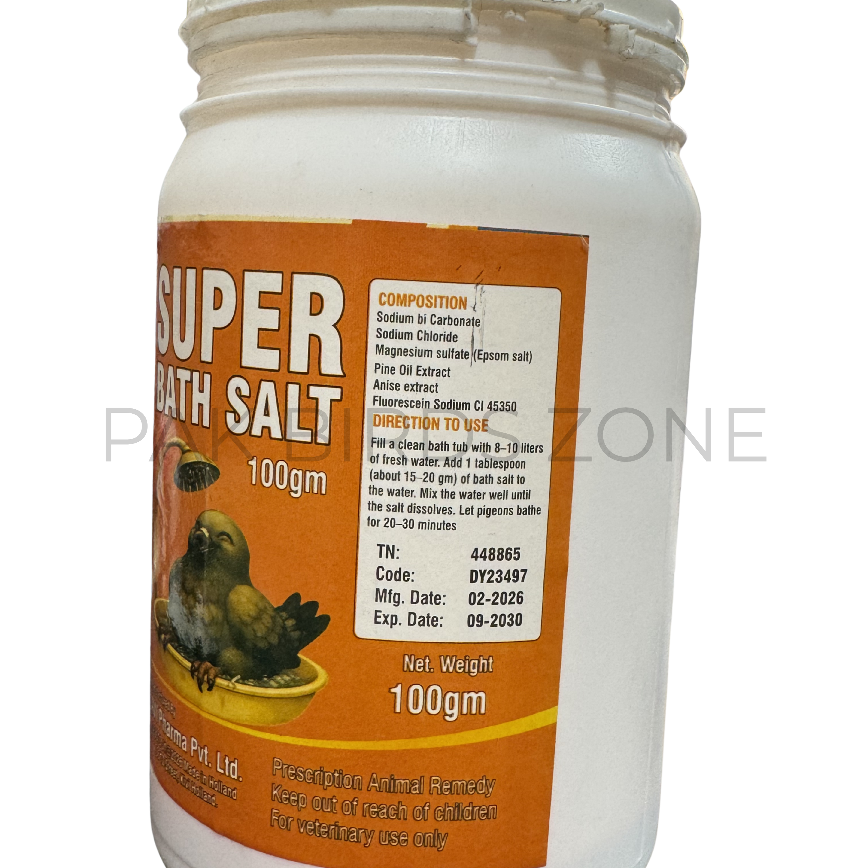 SUPER BATH SALT (100gm) – Premium Avian Care for Clean Feathers & Parasite Protection